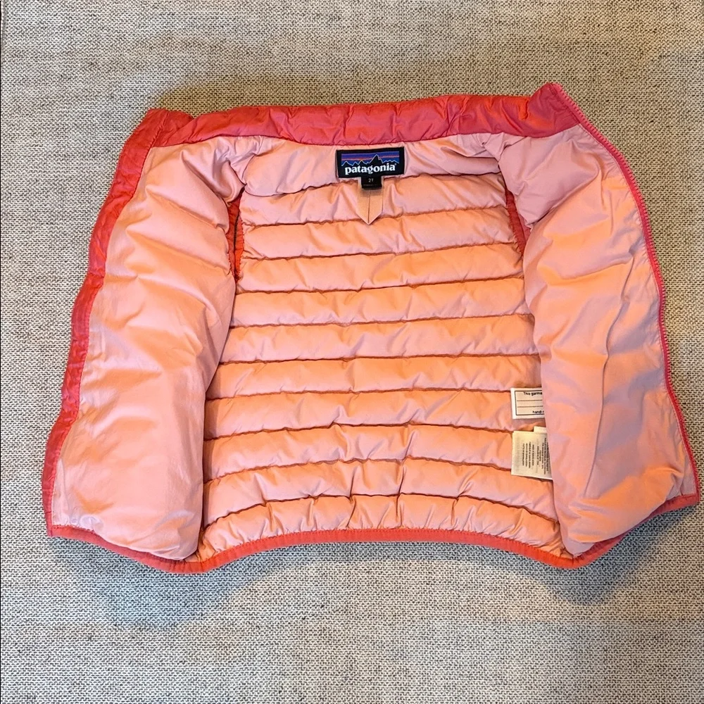 Patagonia Toddler Puffer Vest - Pink - Picture 3 of 6